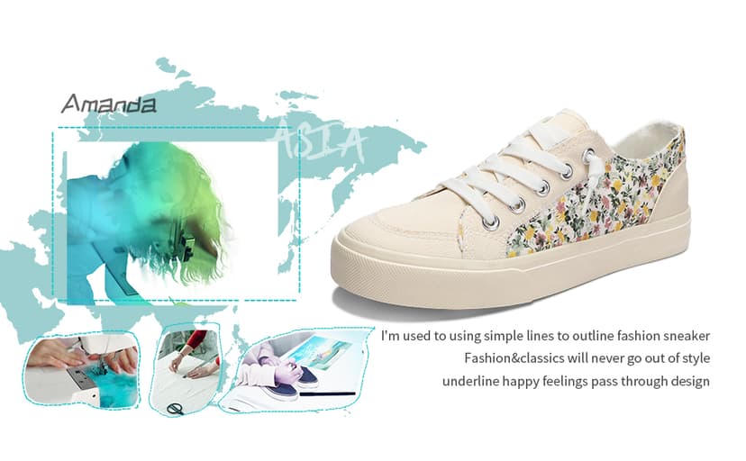 Obtaom Women's Play Fashion Sneaker White Color Washed and Leopard Canvas Slip on Shoes