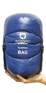 ECOOPRO Warm Weather Sleeping Bag - Portable, Waterproof, Compact Lightweight, Comfort with Compression Sack - Great for Outdoor Camping, Backpacking & Hiking-83 L x 30" W Fits Adults