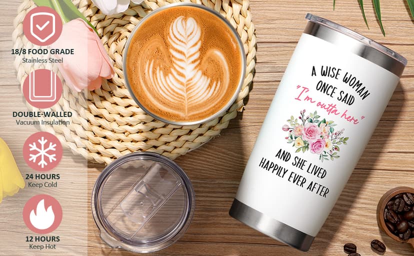 Happy Retirement Gift for Woman 2025, Funny Retirement Gifts for Women Coworkers, Cool Retired Gifts for Retirees Women Teacher Nurse Boss Friend Mom Grandma, Farewell Leaving Gift w/ Canvas Tote Bag