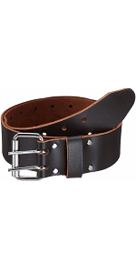 LAUTUS Oil Tanned Leather Tool Pouch Bag | Black | Carpenter, Construction, Framers, Handyman | 10 Pockets, 2 Hammer Holders | 100% Leather