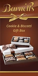 Barnetts Christmas Holiday Thanksgiving Cookies Gift Basket, 20 Gourmet Chocolate Covered Cookies Candy for Father, Son, Husband, Brother, Grandfather Food Delivery, Treats Baskets Gifts Ideas for Dad, Grandma, Friends, Co-workers