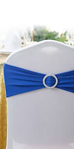 Peomeise Stretch Spandex Folding Chair Cover for Wedding Party Dining Banquet Event (White,12pcs)