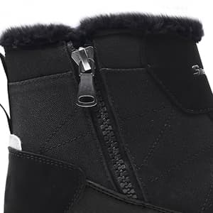 SILENTCARE Men's Warm Snow Boots, Fur Lined Waterproof Winter Shoes, Anti-Slip Lightweight Ankle Boot