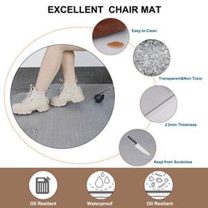 New Chair Mat for Carpet Floor Low Pile Office and Home Use Thick and Sturdy Transparent Desk Chair mat for Carpets Size 36" X 48" with Lip