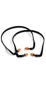 2 Banded Ear Plugs with 10 Pairs of Replacement Pods - Reusable Shooters Ear Protection for Mowing Shooting Construction Hunting - Washable Gun Range Hearing Protection Ear Plugs for Noise Reduction