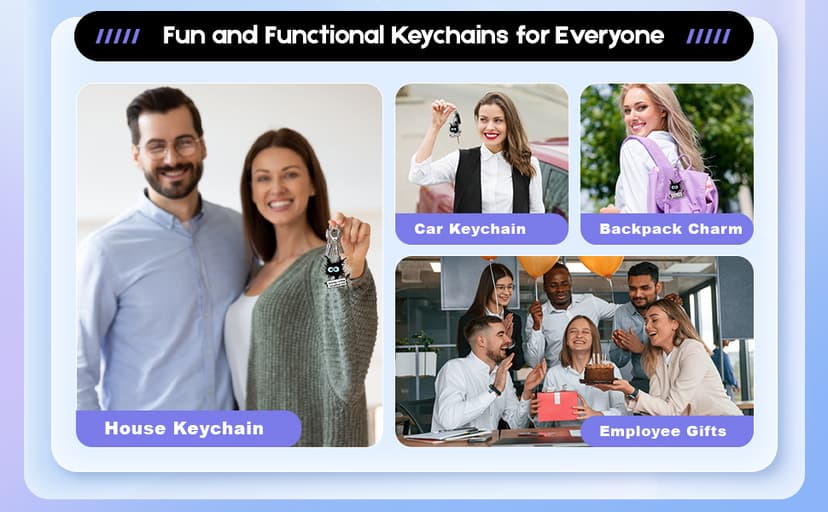 Funny Black Cat Keychains It's Fine Everything's Fine Appreciation Gifts for Cat Lovers Women Coworkers Employees