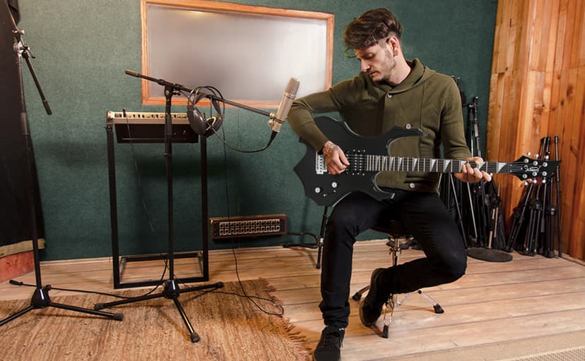 Glarry Cool Burning Fire Style Electric Guitar Christmas gift for Beginner Guitar Lover with Accessories Pack (Black)