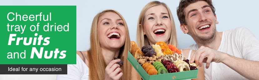 Holiday Christmas Dried Fruit & Nuts Gift Basket - Fresh Dried Fruit & Nuts Gift Basket - Assorted Food Gift Box for Christmas, Holiday, Family, Sympathy, Men & Women.