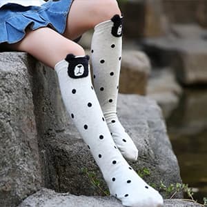 FNOVCO Girls Knee High Socks Kids Crazy Fun Gift Cute Animal Patterns Cotton Long Socks 6 Pairs
