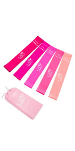 Fit Simplify Resistance Loop Exercise Bands with Instruction Guide and Carry Bag, Set of 5