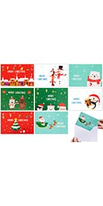 CCINEE 36pc Christmas Linen Bags with Drawstrings Christmas Burlap Goody Gift Bags with Double Jute Drawstrings, 4 designs Snowman, Santa Claus, Penguin and Reindeer