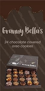 Granny Bellas Christmas Holiday Thanksgiving Gift Baskets, 15 Chocolate Wafers, Gourmet Covered Cookies, Candy Gifts Baskets for Dad , Husband, Son, Grandpa, Father, Food Delivery, Ideas for Him Her Mother, Grandmother