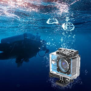 VEMONT Action Camera, 1080P 12MP Sports Camera Full HD 2.0 Inch Action Cam 30m/98ft Underwater Waterproof Camera with Mounting Accessories Kit