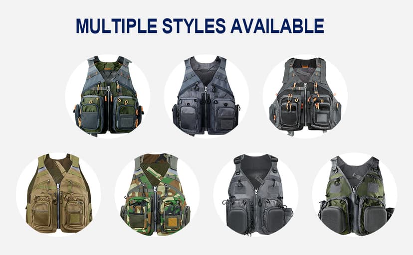 Obcursco Fly Fishing Vest for Men and Women with Breathable Mesh, Trout Fishing Gear, for Outdoors Stream Fishing