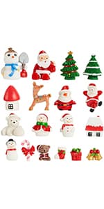 CCINEE 36pc Christmas Linen Bags with Drawstrings Christmas Burlap Goody Gift Bags with Double Jute Drawstrings, 4 designs Snowman, Santa Claus, Penguin and Reindeer