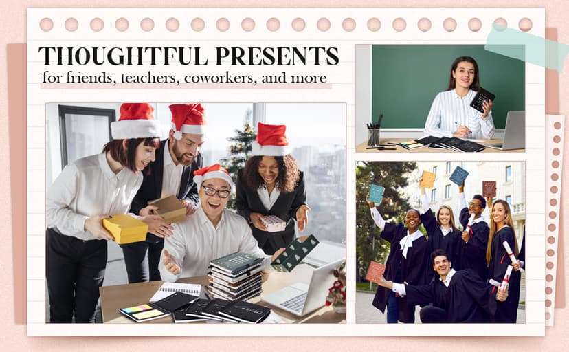 Appreciation Gift for Dsp Ma Coworker Office Staff, Customer Service Week, Thank You A6 Notebook Planner with Sticky Note Pen Resurhang 24 Set Customer Service Appreciation Gift for Staff, Black B0DG5J24WP