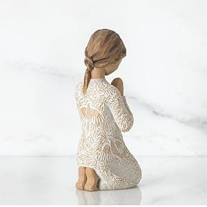 Willow Tree Prayer of Peace (Lighter Skin), Seeking The Quiet Within, Expresses Sympathy, Comfort, Remembrance, Healing, Sculpted Hand-Painted Figure