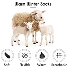 Breathable Premium Wool Blend,Stretchy Cuffs,Cozy House Socks,Outdoor Winter & Boot Socks,Gifting & White Elephant Exchanges FYC Socks for Women Winter Thick Warm Wool Socks Cozy Crew Christmas Gift B07YFLTR2L