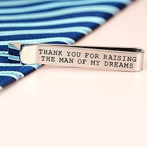 Father of the Bride and Groom Gifts - Wedding Tie Clips for Groomsmen From the Bride - Stainless Steel Tie Bars