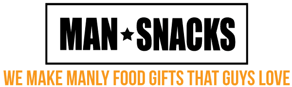 ManSnacks Deluxe Jerky & Nuts Gift Basket for Men - 28 pc - Large Variety of Beef Jerky Sticks, Pepperoni Sticks, Cheese Stick, Almonds, Peanuts & Pistachios, in a Manly Gift Bag