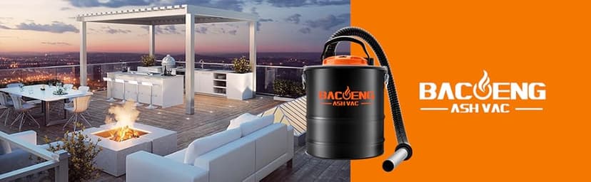 BACOENG Ash Vacuum for Pellet Stoves, 4 Gallon Ash Vac, Ash Vacuum Cleaner for Fireplaces, Wood Stove, Pellet Grill