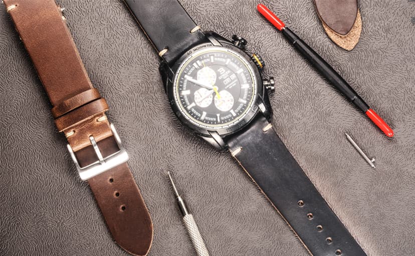 torbollo torbollo Soft Horween Leather Watch Bands for Men, 22mm Leather Watch Strap, Quick Release Handmade Watch Strap Soft Vintage Replacement