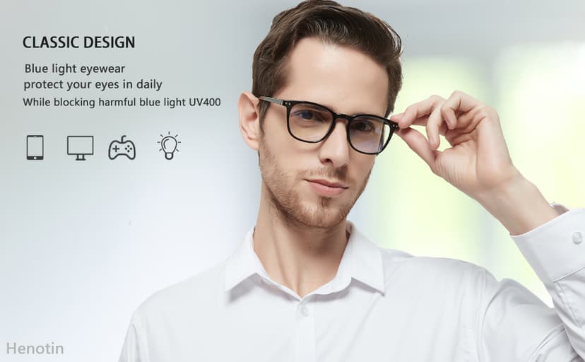 Henotin 3-Pack Blue Light Blocking Reading Glasses,Spring Hinge Computer Readers for Men Women,Anti UV Ray Filter Eyeglasses (3 Mixed Color, 2.75)