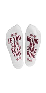 Haute Soiree Women's Novelty Socks - “If You Can Read This, Bring Me Some” - One Size Fits All