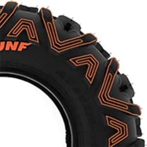 Set of 4 SunF Power.I ATV UTV all-terrain Tires 25x8-12 Front & 25x10-12 Rear, 6 PR, Tubeless A033