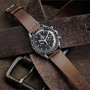 torbollo torbollo Soft Horween Leather Watch Bands for Men, 22mm Leather Watch Strap, Quick Release Handmade Watch Strap Soft Vintage Replacement