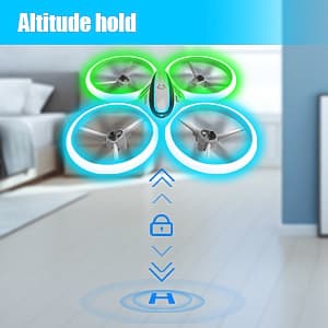 Q9s Drones for Kids,RC Drone with Altitude Hold and Headless Mode,Quadcopter with Blue&Green Light,Propeller Full Protect,2 Batteries and Remote Control,Easy to fly Kids Gifts Toys for Boys and Girls