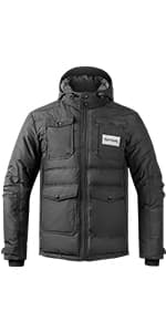 KUTOOK Ski Mittens with HIPORA Waterproof Membrane Goat Leather Gloves for Skiing Outdoor