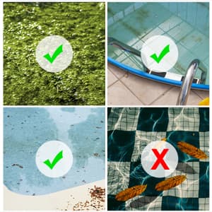 VINGLI Pool Vacuum Above Ground Indoor Outdoor Automatic Swimming Pool Cleaner Sweep Sweeper with 33FT Hoses (Nave Blue)