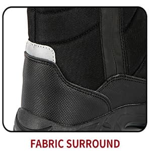 SILENTCARE Mens Winter Mid-Calf Snow Boot Fur Warm Waterproof Slip On Outdoor Athletic