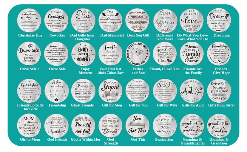 Sureio Pocket Hug Token Gift Long Distance Relationship Keepsake Inspirational Gift with Keychain