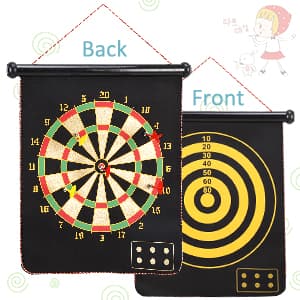 Mixi Magnetic Dart Board Outdoor Game for Kids with 12 Darts, Best Toys Gifts for Teenage Boys Girls Age 5 6 7 8 9 10 11 12 13 14 15 16 Years