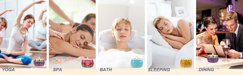 Scented Candles Gift Set, 8% Essential Oil, 4 Pack Aromatherapy Candle, Stress Relief Gifts for Women,120H Burning, Candles for Home Scented, Ideal for Birthday, Christmas, Thanksgiving, Mother's Day