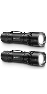 LED Headlamp 2-pack Battery Powered (AAA) (Batteries Not Included) | Head Lamp for Running Hunting Camping Fishing Hiking with Red Light and Adjustable Headband - Bright Forehead Headlamp 7 Modes