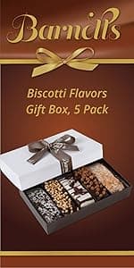 Barnetts Christmas Holiday Thanksgiving Chocolate 24 Biscotti Gift Baskets, Gourmet Cookie Gifts Box for Him and Her Food Basket Delivery, Candy Ideas for Dad, Husband, Brother, Son, Father, Grandfather, Boyfriend, Wife, Mother Grandmother