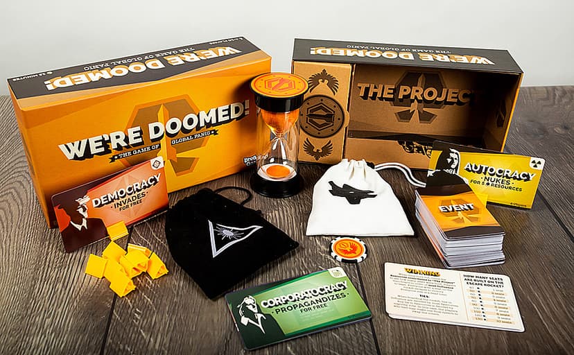 We're Doomed! - Apocalypse Survival Board Game - Cooperative Strategy for 4-10 Players - 15-Minute Race to Escape - Ideal for Competitive Game Nights & Group Gatherings