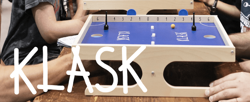 KLASK: The Magnetic Award-Winning Party Game of Skill - for Kids and Adults of All Ages That’s Half Foosball, Half Air Hockey