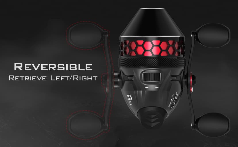 KastKing Brutus Spincast Fishing Reel,Easy to Use Push Button Casting Design,High Speed 4.0:1 Gear Ratio,5 MaxiDur Ball Bearings, Reversible Handle for Left/Right Retrieve, Includes Monofilament Line.