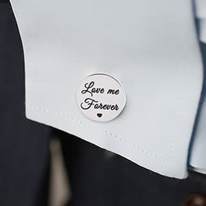 Melix Home Stainless Steel CuffLinks for Men Groom Meet Me at The Altar Wedding Gifts Cuff Links