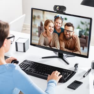 ToLuLu 1080P Webcam with Microphone, HD Webcam Web Camera with Tripod Stand, Widescreen USB Computer Camera, Streaming Mic Web cam for Online Calling/Conferencing,Facetime/YouTube Desktop Laptop PC