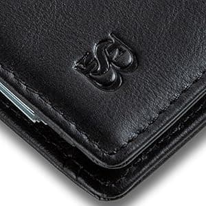 SERMAN BRANDS Money Clip Wallet - Mens Wallets slim Front Pocket RFID Blocking Card Holder Minimalist Mini Bifold