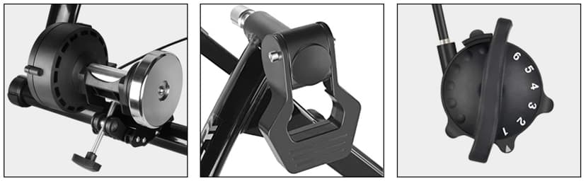 Bike Trainer, Magnetic Bicycle Stationary Stand for Indoor Exercise Riding, 26-29" & 700C Wheels, Quick Release Skewer & Front Wheel Riser Block Included