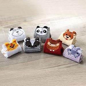 ZIRI & ZANE Baby Sock Gift Set - 7 Unique Pairs, Cute & Funny Unisex Newborn Gifts for Baby Showers & Registries