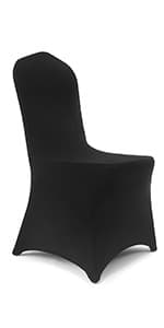 Peomeise Stretch Spandex Folding Chair Cover for Wedding Party Dining Banquet Event (White,12pcs)