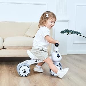 YGJT Baby Balance Bike Toys for 1 Year Old, Birthday Gifts for Boys and Girls, Silent Wheels & Non-Pedal Baby Walker Riding Toys for 10-36 Months Toddlers, Kids First Bike Gifts Spotty Dog B07RFLR3VY