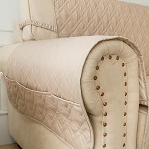 Ameritex Waterproof Nonslip Recliner Cover Stay in Place, Dog Chair Cover Furniture Protector, Ideal Recliner Slipcovers for Pets and Kids (Beige, 23")